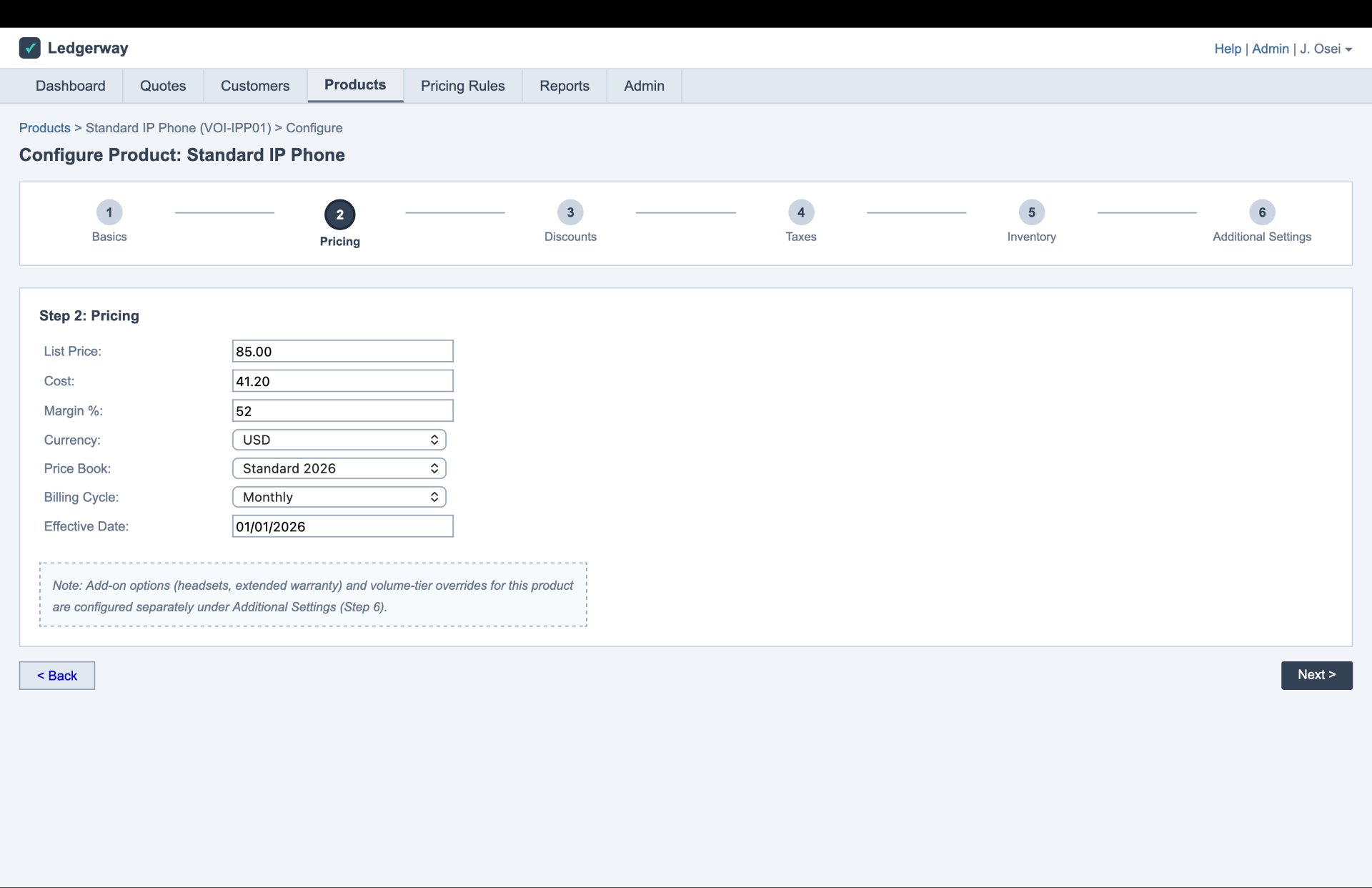 Product configuration wizard · six steps to publish a single SKU.